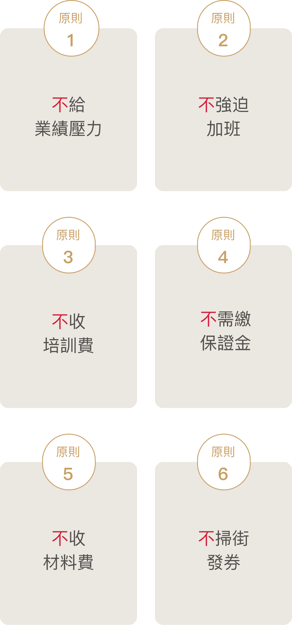 6 不 原 則
