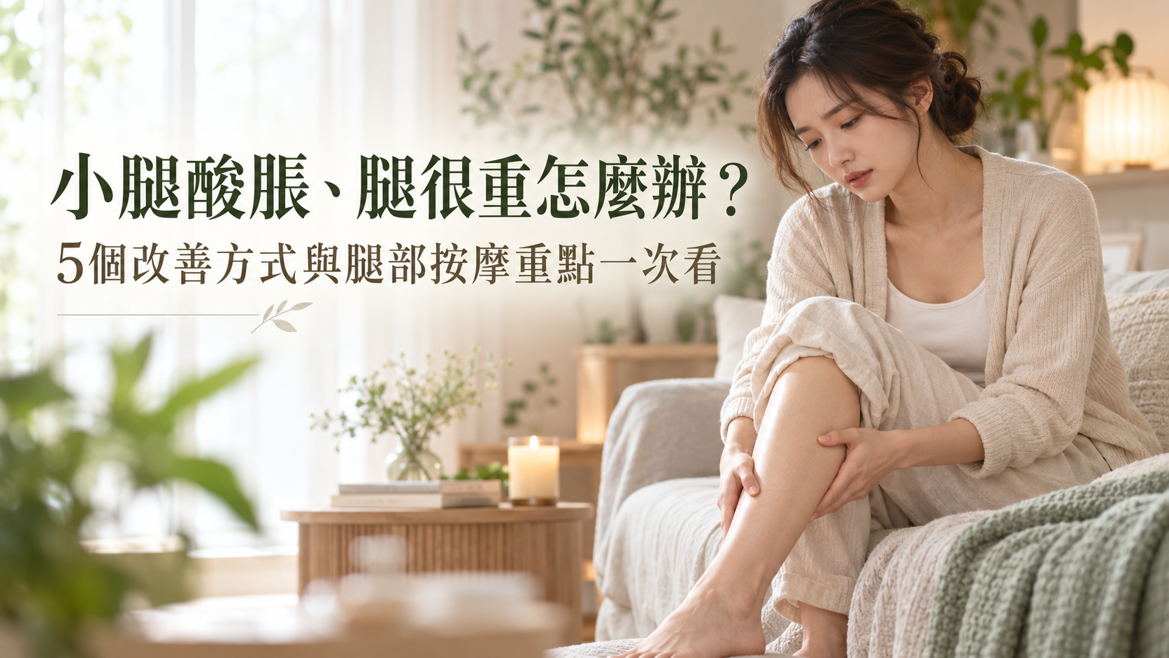 小腿酸脹、腿很重怎麼辦?5個改善方式與腿部按摩重點一次看